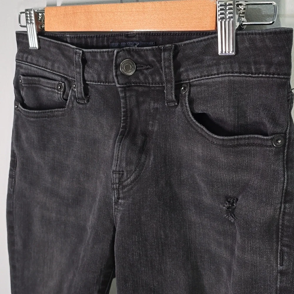 Aeropostale Jeans Men's Size 27 Waist Skinny Black Jeans ripped distressed holes